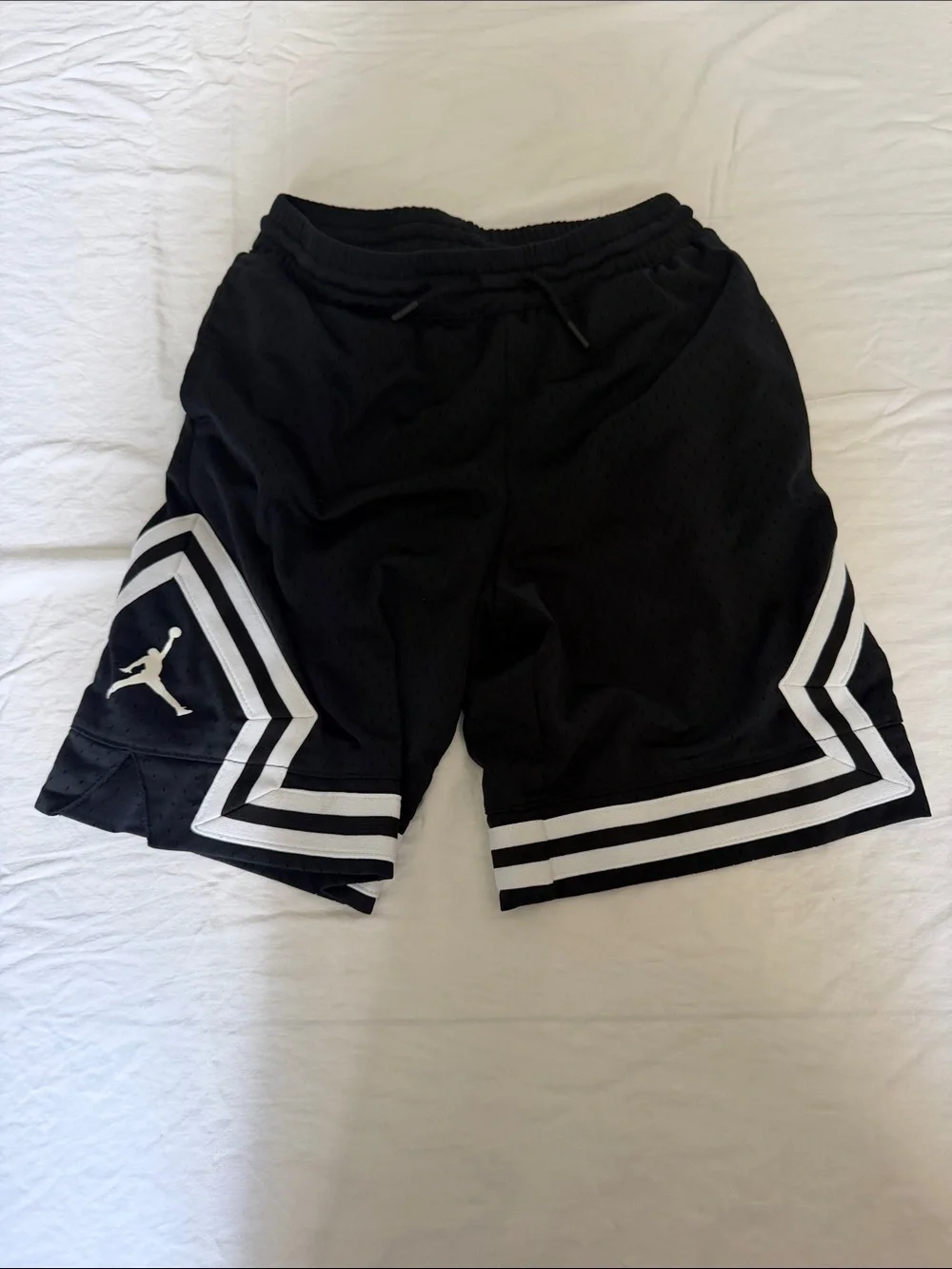 Jordan Men’s Black Shorts with White Chevron Stripes